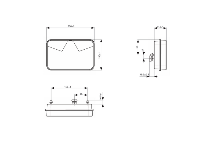 ASPÖCK MULTILED V заден фар байонет 8PIN 5 функции десен