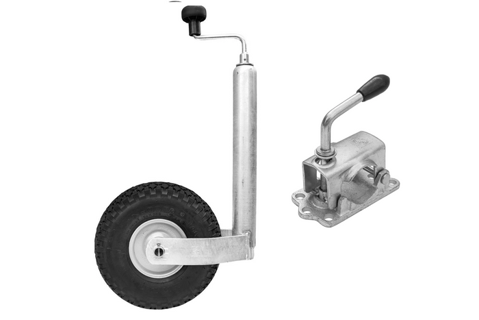 Опорно колело с чугунена скоба WINTERHOFF ST48-260LB+KLE48-G 150кг 48мм 500-710мм